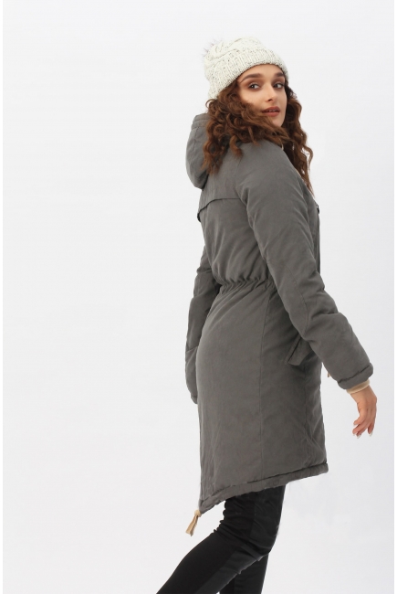 Зимняя слингокуртка - парка 3 в 1, графит