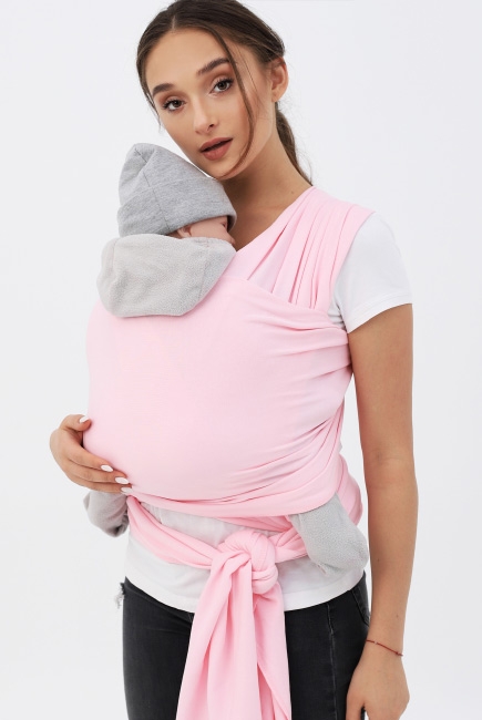 Трикотажный слинг-шарф, розовый