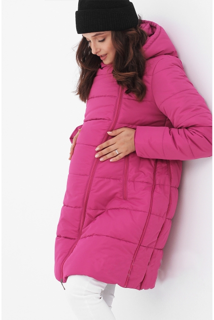 Слингокуртка-трансформер зимняя 3 в 1, розовая