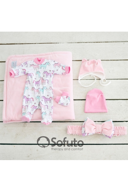 Комплект на выписку для новорожденного теплый демисезонный Unicorn (6 предметов)