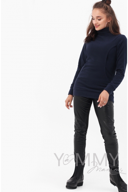 Толстовка YammyMammy (ямми мамми) флисовая, цвет "темно-синий"