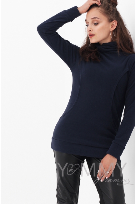 Толстовка YammyMammy (ямми мамми) флисовая, цвет "темно-синий"