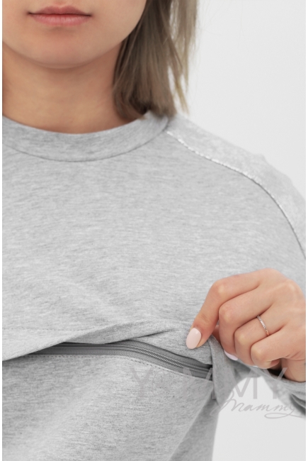 Костюм для беременных и кормящих с серебрянными лампасами