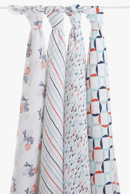 Муслиновые пеленки Aden&Anais для новорожденных большие, набор 4, Baby Blanket