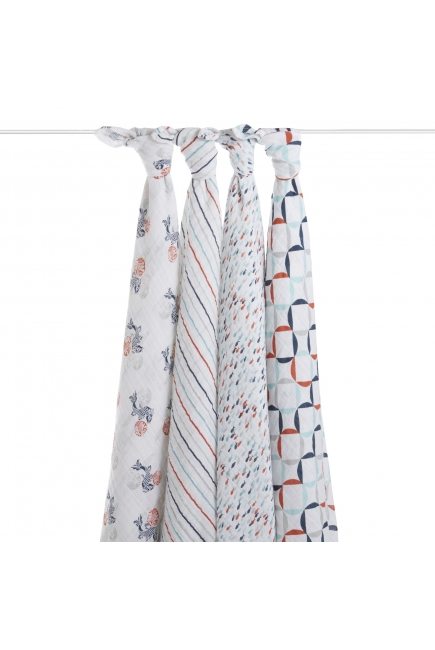 Муслиновые пеленки Aden&Anais для новорожденных большие, набор 4, Baby Blanket