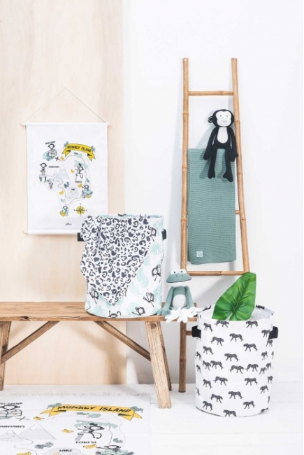 Вязаный плед для новорожденных Jollein Basic, зеленый, средний