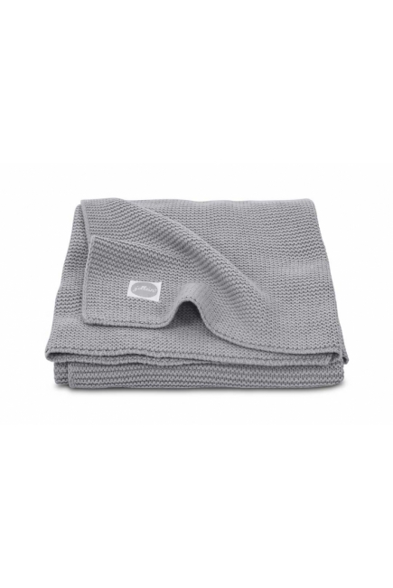 Плед для новорожденных вязаный Jollein Basic, серый, средний