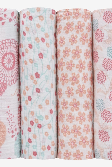 Муслиновые пеленки для новорожденных Aden Anais большие, набор 4, Global Garden