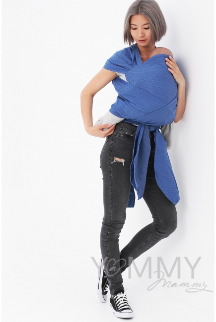 Май-слинг YM, васильковый/темно-серый