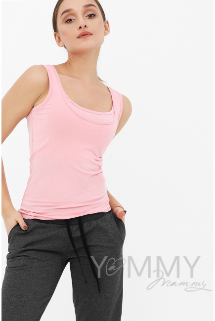 Майка для кормящих и беременных, цвет розовый