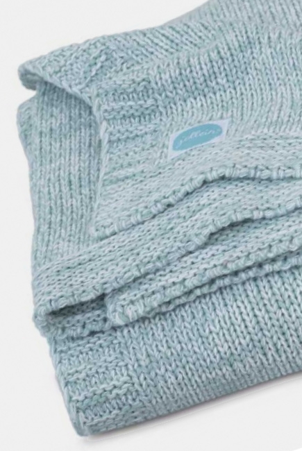 Вязаный плед для новорожденных Jollein Melange, зеленый, средний