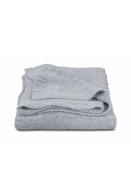 Вязаный плед для новорожденного Jollein Melange, серый, средний