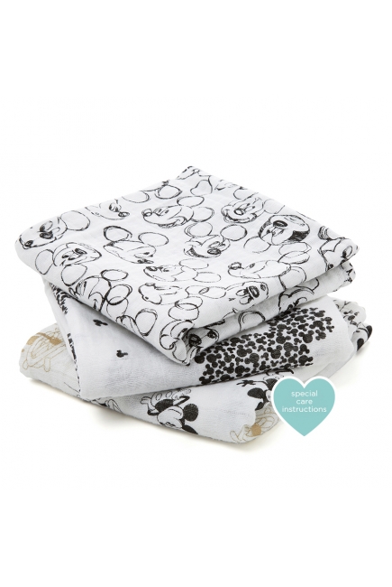 Пеленки для новорожденных муслиновые средние Aden&Anais, набор 3, Mickey