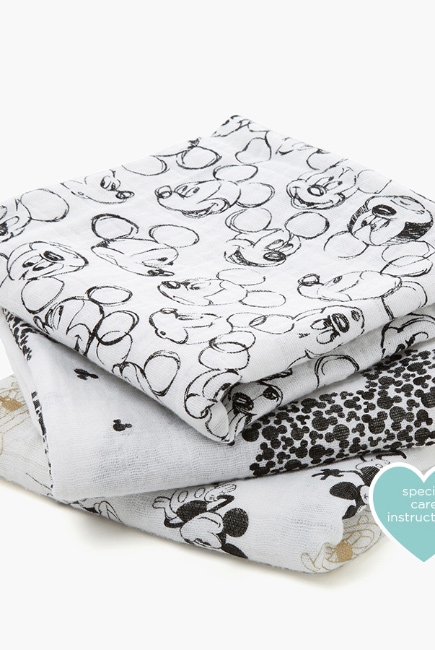 Пеленки для новорожденных муслиновые средние Aden&Anais, набор 3, Mickey