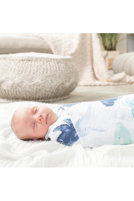 Муслиновые пеленки для новорожденных Aden&Anais большие, набор 4, Seafaring