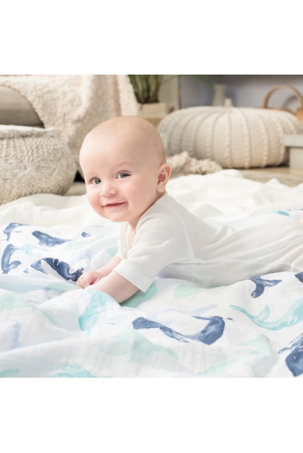 Муслиновые пеленки для новорожденных Aden&Anais большие, набор 4, Seafaring