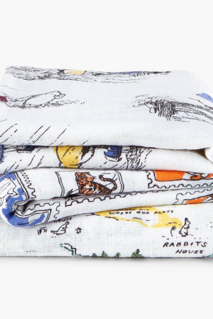 Муслиновые пеленки для новорожденных Aden&Anais средние, набор 3, Winnie The Pooh