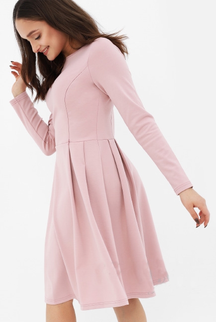 Платье для кормящих и беременных со складками, капучино