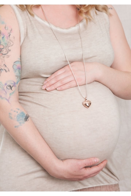 Кулон для беременных - бола, золотое сердце