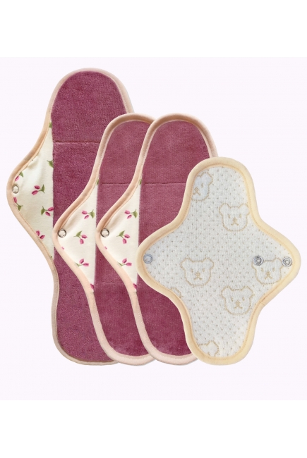 Набор женских гигиенических многоразовых прокладок, тюльпан