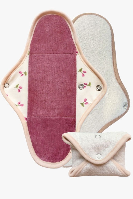 Многоразовая женская прокладка для критических дней: "Регуляр", тюльпан