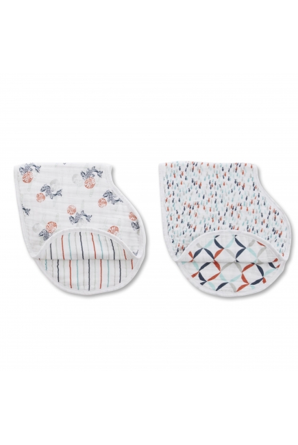 Слюнявчик Aden Anais 2в1, набор из 2 штук, Fish Pond