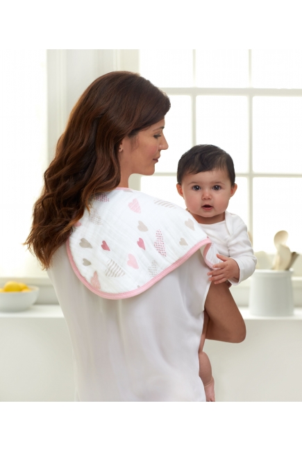 Слюнявчик Aden&Anais 2в1, набор из 2 штук, Heart Breaker