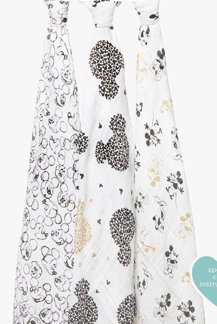 Муслиновые пеленки для новорожденных большие Aden&Anais, Mickey's 90th