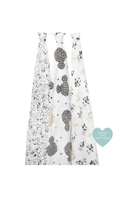 Муслиновые пеленки для новорожденных большие Aden&Anais, Mickey's 90th