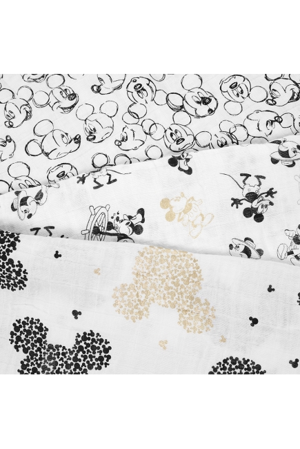 Муслиновые пеленки для новорожденных большие Aden&Anais, Mickey's 90th