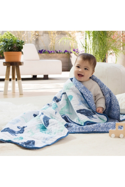 Одеяло муслиновое Aden&Anais, Seafaring Whale