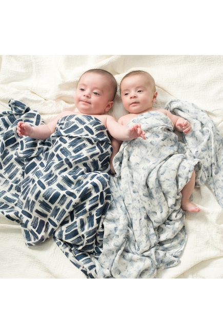 Бамбуковые пеленки для новорожденных большие Aden&Anais, набор 3, Seaport