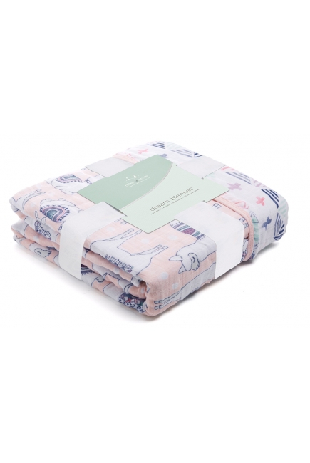 Муслиновое одеяло Aden&Anais, Trail Blooms-Pretty Llama