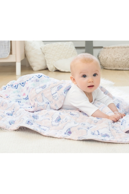 Муслиновое одеяло Aden&Anais, Trail Blooms-Pretty Llama