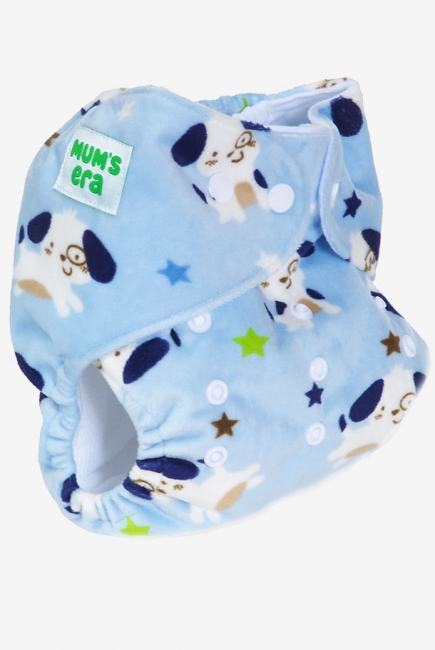 Многоразовый подгузник "Mums Era" Гав, голубой (1 вкладыш)