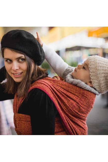 Слинг-шарф Didymos, Indio Rubin-Mandarine (рубин-мандарин)