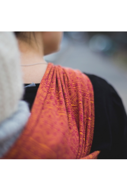 Слинг-шарф Didymos, Indio Rubin-Mandarine (рубин-мандарин)