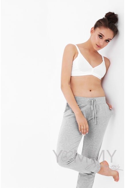 Бюстгальтер для беременных и кормления бесшовный, белый