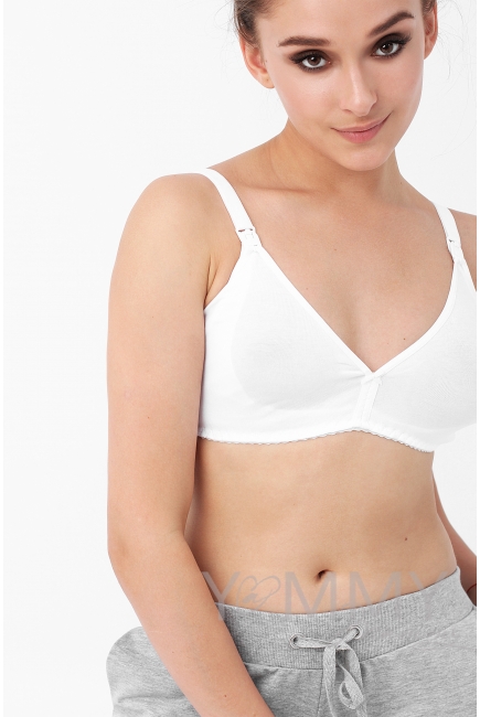 Бюстгальтер для беременных и кормления бесшовный, белый