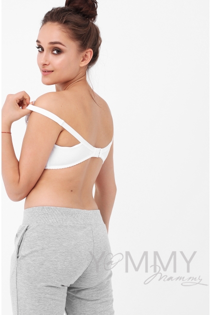 Бюстгальтер для беременных и кормления бесшовный, белый