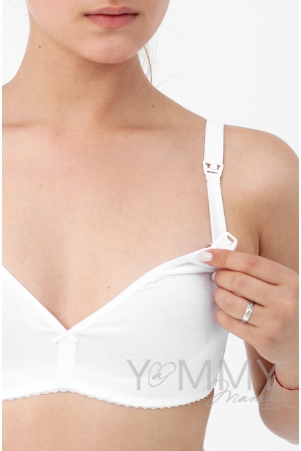 Бюстгальтер для беременных и кормления бесшовный, белый