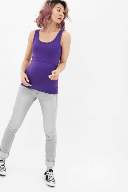 Майка для кормящих и беременных, фиолетовая