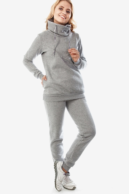 Костюм для кормящих и беременных из футера Sandra, серый