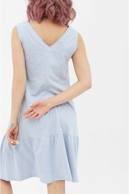 Платье для беременных и кормящих, цвет голубой меланж