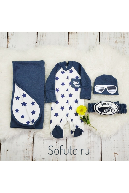 Комплект на выписку из роддома летний Little Star