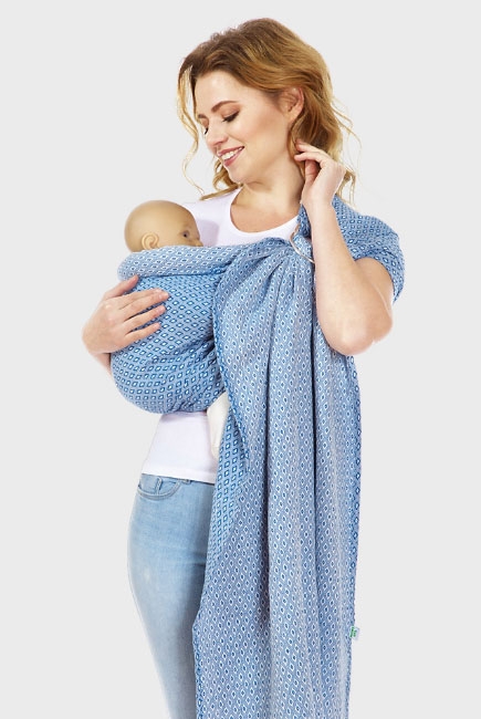 Слинг с кольцами Mums Era "Диамант", джинс