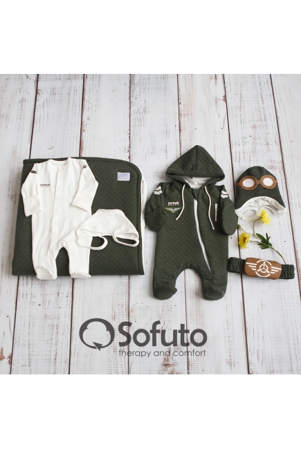 Комплект на выписку демисезонный, Aviator (6 предметов)