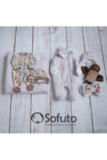 Комплект на выписку холодная зима, Animal Travel (6 предметов)