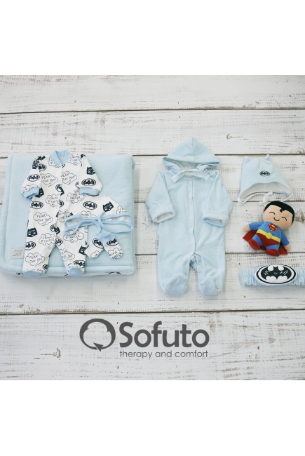 Комплект на выписку для новорожденных зимний Baby Batman (7 предметов)
