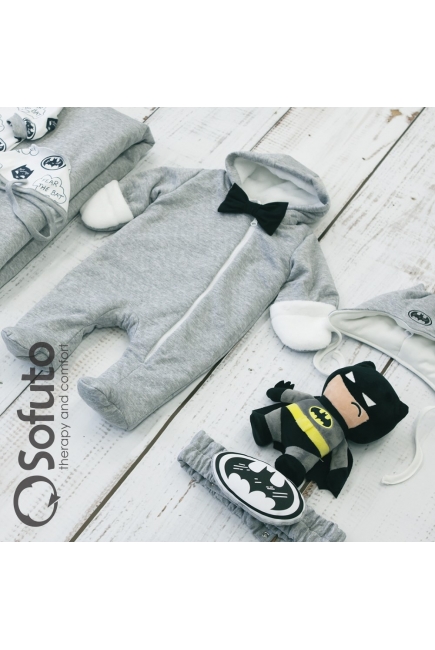 Комплект на выписку холодная зима, Baby Batman (7 предметов)